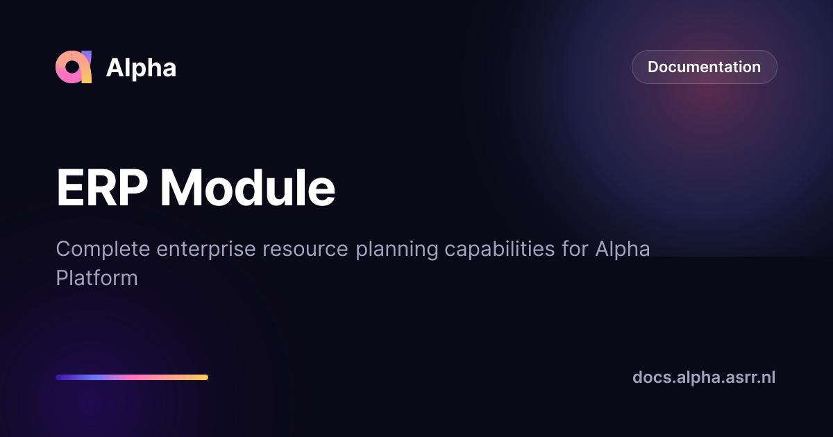 ERP Module — Alpha