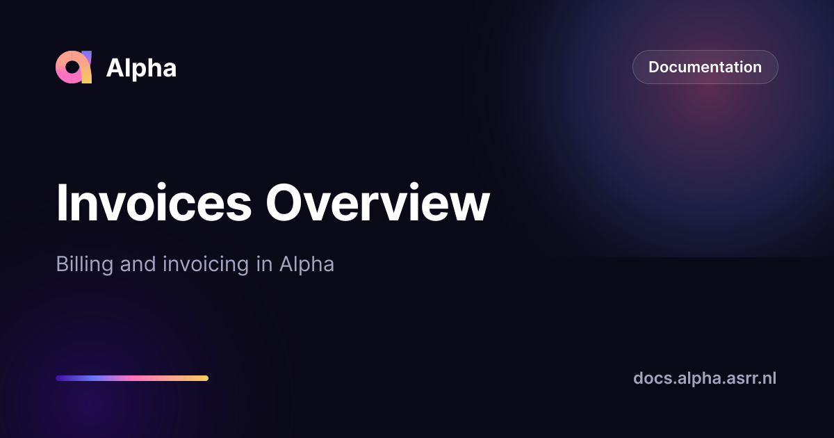 Invoices Overview — Alpha